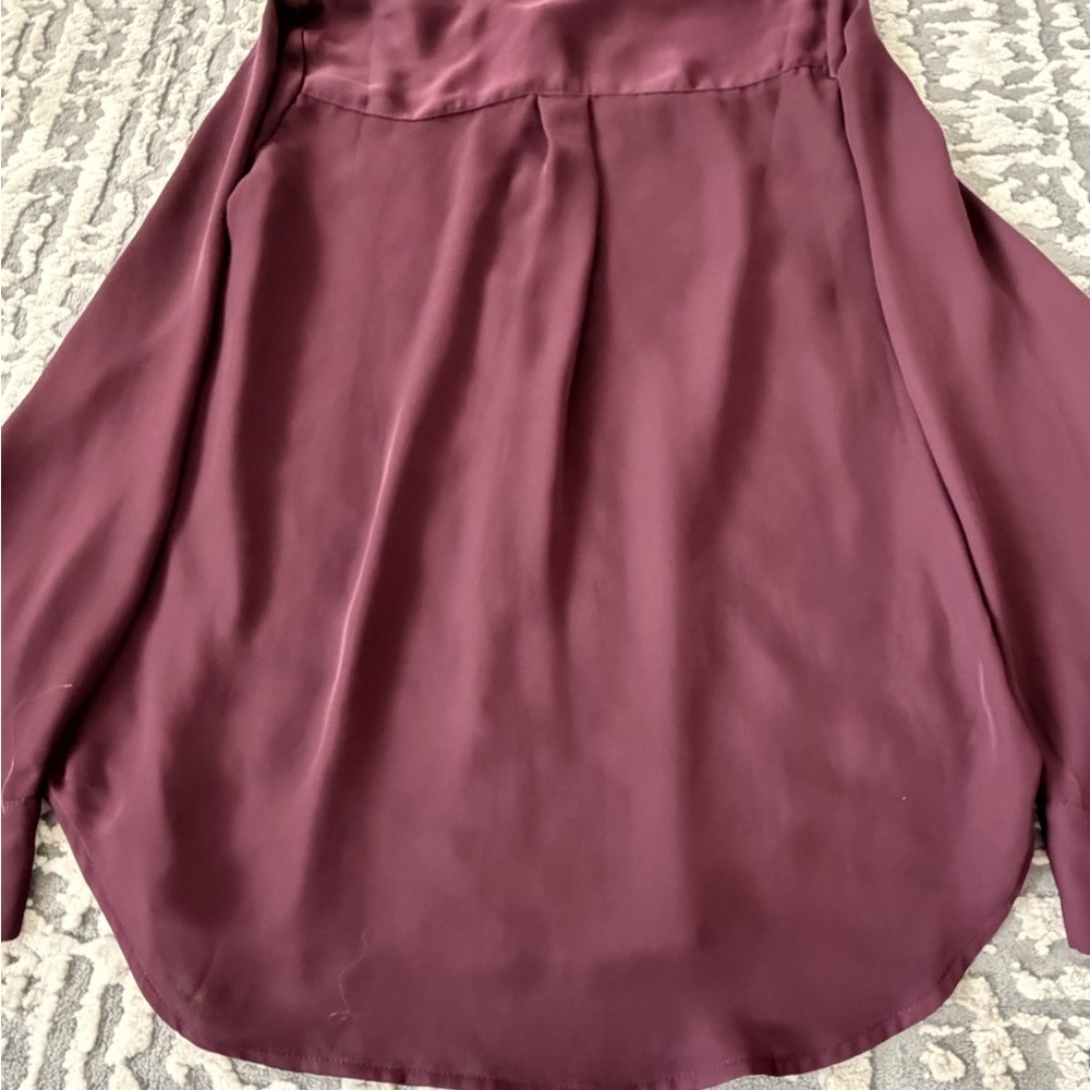 H&M Deep Burgundy Long-Sleeve Blouse - Picture 4 of 5